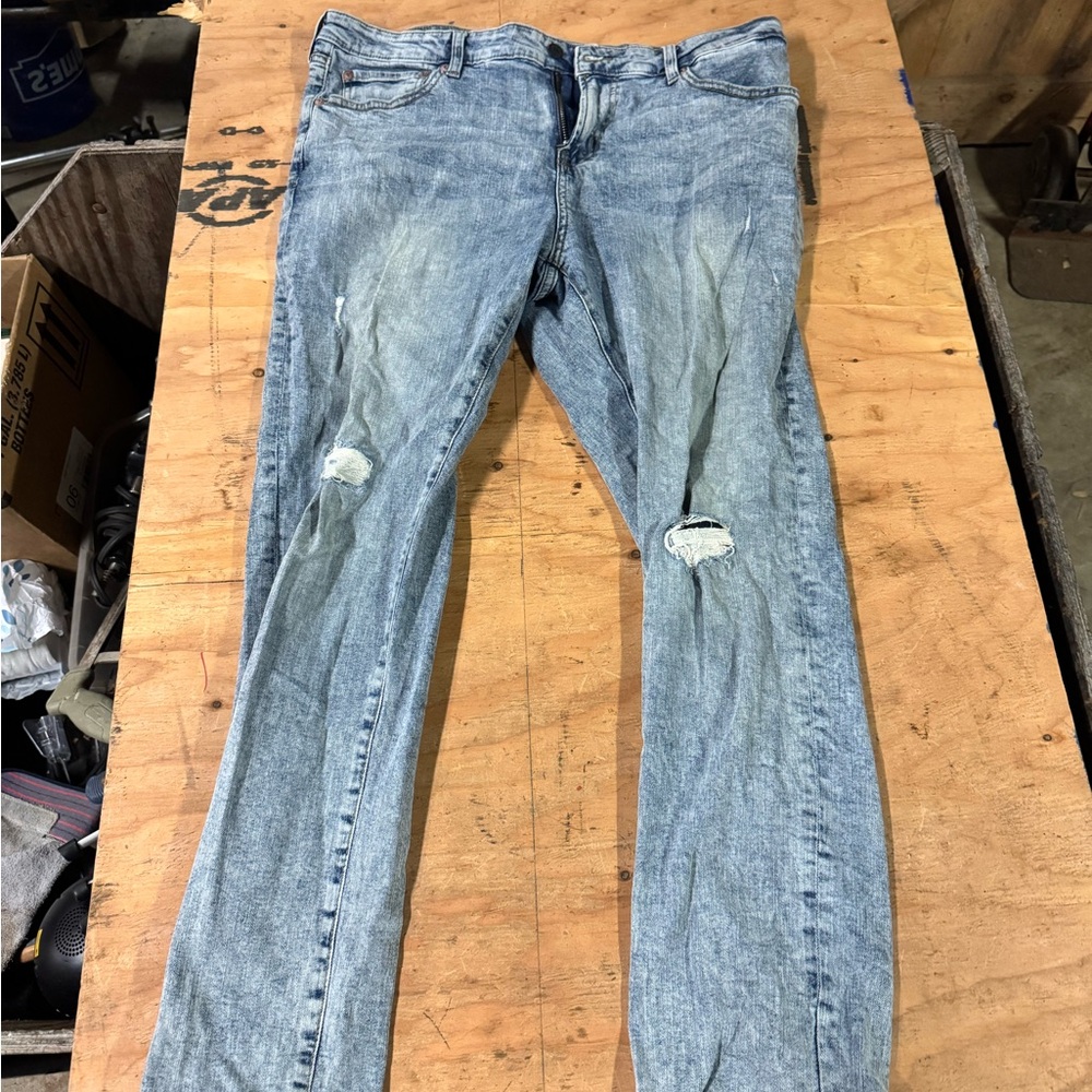 Aero Distressed Light Blue Jeans